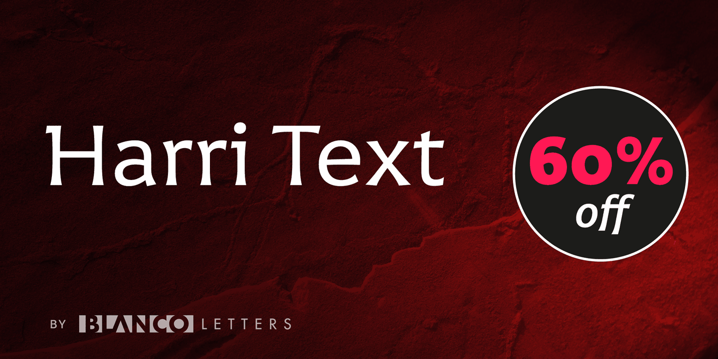 Harri Text Extra Bold Font preview